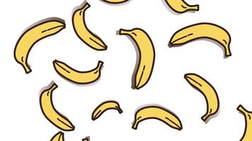 Animated rotating banana pattern for background. video