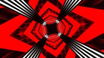 Red and White Neon Endless Arrows Tunnel Background VJ Loop in 4K video