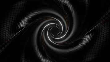 Orange and White Spiral Light Mesh Tunnel Background VJ Loop in 4K video