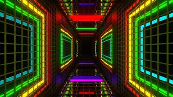 Multicolor Slow Strobe Grate Tunnel Background VJ Loop in 4K video