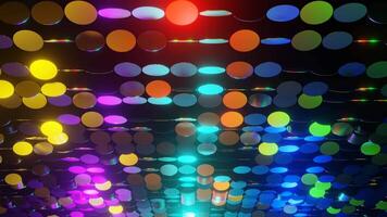 Multicolor Shimmer Circle Shapes Background VJ Loop in 4K video