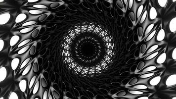 White Neon Light in Grate Tunnel Background VJ Loop in 4K video