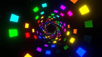 Multicolor Flashing Rotation Lights Background VJ Loop in 4K video