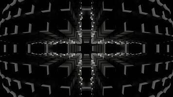 Black and White Neons Moves in Rectangles Background VJ Loop in 4K video