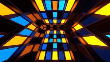 Orange and Blue Slow Strobe Lights System Background VJ Loop in 4K video