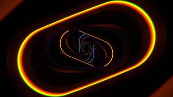 Orange and Blue Strobe Spiral Ellipse Tunnel Background VJ Loop in 4K video