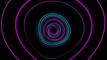 Cyan and Pink Neon Radio Waves Background VJ Loop in 4K video