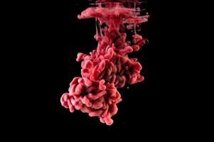 Acrylic ink on a black background photo