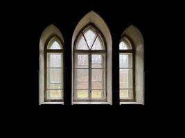 Retro windows in the dark photo