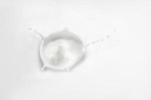 A splash of milk on a white background photo