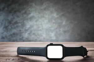 Smart watch with isolated screen on the table photo
