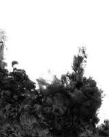 Black abstract background. Acrylic paint in water photo