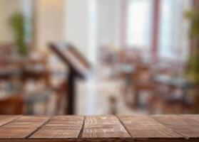Countertop in a restaurant. Mock up background photo