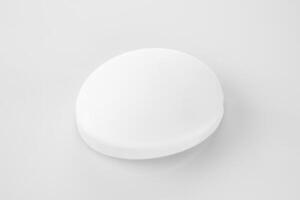 White soap on white background photo