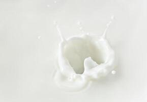Splash of milk close up photo