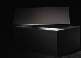 Black box with a glow from the inside photo
