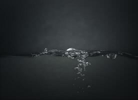 Water wave on a dark background photo