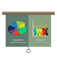 infographic display of pie chart and graph png