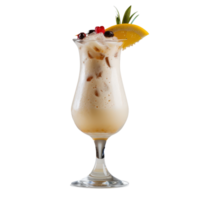 A drink with ice and fruit in a glass png