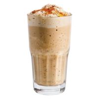A coffee drink with cinnamon and cream png