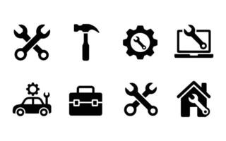 Essential Repair and Maintenance Icons for Digital and Physical Projects vector