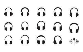 Minimalist Headphone Icon Set - A Must-Have for Music and Audio Projects vector