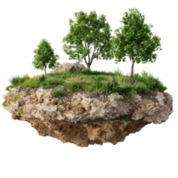 An island with trees and grass on it png
