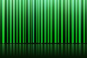 Elegant green curtain with soft velvet folds and floor reflection. Luxurious closed stage backdrop for opera, cinema, concert or cultural event. illustration with retro and abstract style. vector