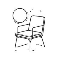 A chair with a sun in the background vector