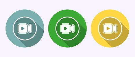 icon design illustration. camera icon, camera symbol in shadow button design vector