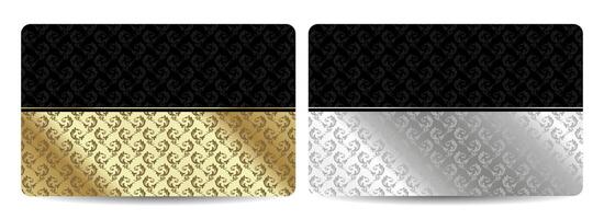 Set of two VIP card templates with vintage background vector