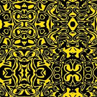 seamless pattern abstract unique liquid yellow black psychedelic vector