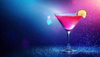 Bartender Crafts A Generous Martini Cocktail With Splashes Of Spray For A Refreshing And Elegant Presentation At The Bar photo