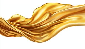 High Quality Image Of A Golden Flying Cloth On A White Background With High Resolution For Detailed Viewing And Clarity photo