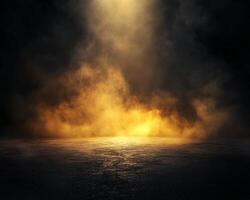 Illuminated Smoky Ground with Overhead Light Source photo