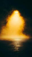 Nighttime Illumination of Wet Asphalt through Fog photo