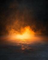 Illuminated Smoke and Ground Surface photo