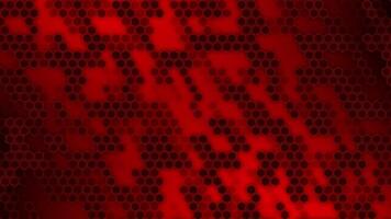 Red color appearing and disappearing hexagonal shapes modern design dark geometrical background video