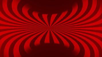 Red color multiple rotating stripes 3d depth gradient design loop able geometrical background video