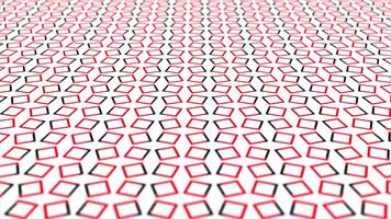 Red color 3d multiple rotating square shapes seamless design loop able geometrical background video