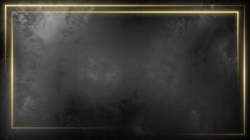 white color smudge and blurry texture glowing golden border line loop able black luxury background video