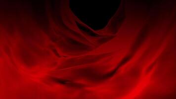 Red color flowing silk textured 3d depth tunnel gradient design 3d dark loop able seamless background video