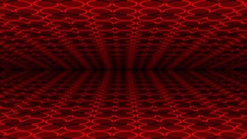 Red color 3d multiple circular shapes seamless design dark loop able geometrical background video