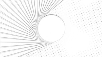 white color rotating stripes retro radial halftone design loop able geometrical background video
