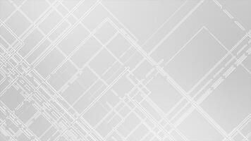 white color rectangular shape lines moving diagonally hi-tech design technological background video