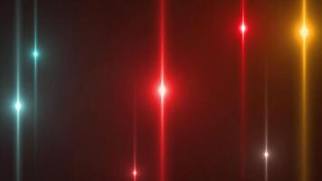 colorful glowing multiple optical flair light rays modern design loopable dark background video