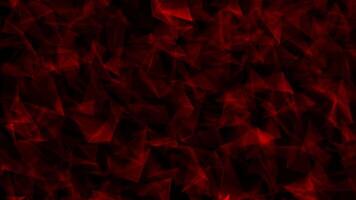 Red color shiny low poly patterns polygonal design dark geometrical background video