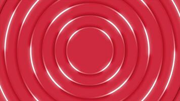Red multiple glossy and shiny rotating circular shapes luxury design dark loop able geometrical background video