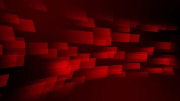 Red color multiple rectangular shapes moving horizontally gradient design dark geometrical background video