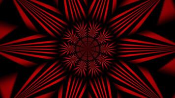 Red color rotating shapes with 3d depth tunnel seamless design dark loop able geometrical background video